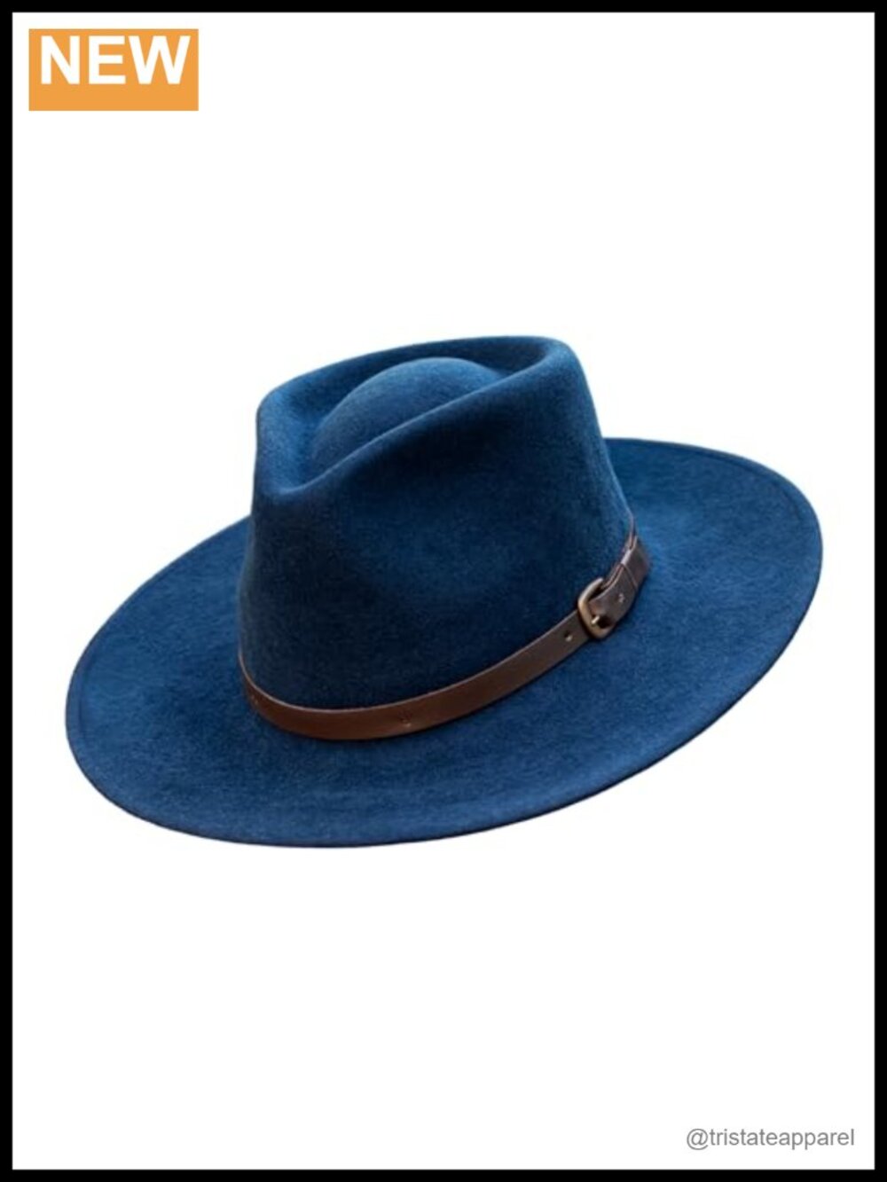 100% Wool Felt Wide Brim Fedora Hat Water Resistant Leather Band